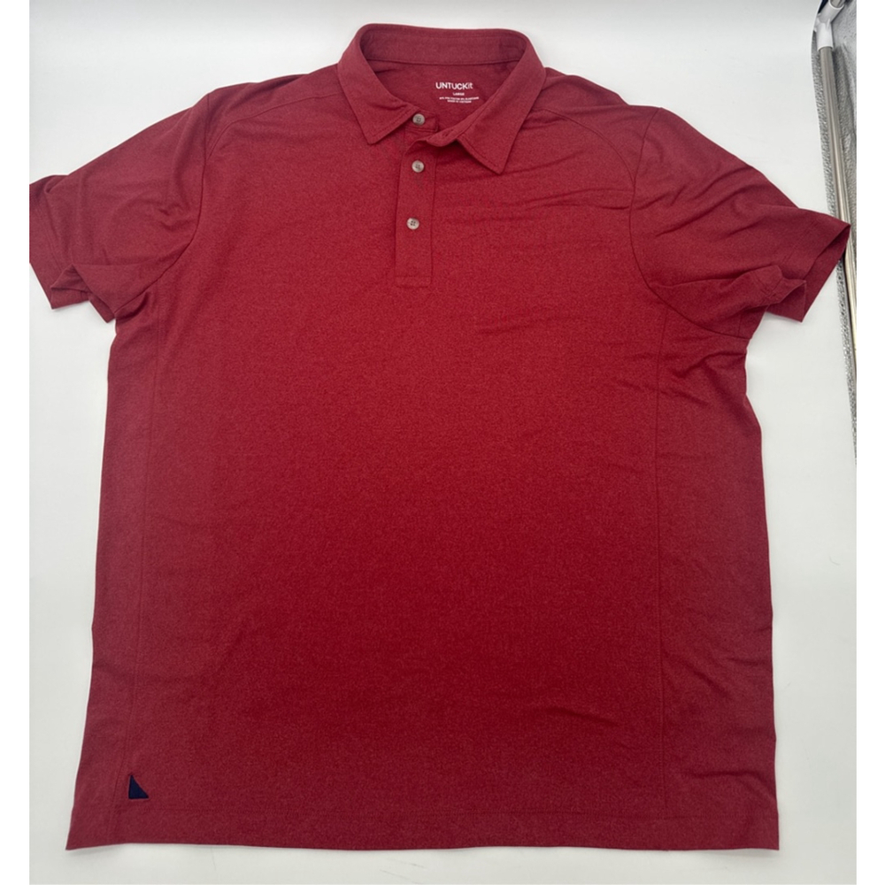 UNTUCKit Red Clavidor Polo Shirt Large